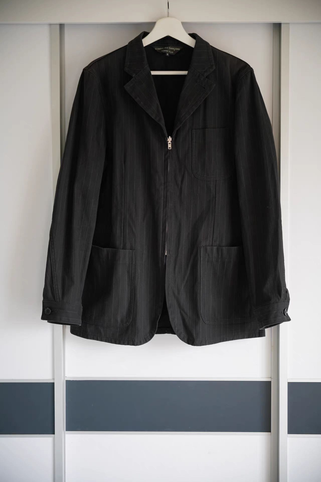 Comme des Garcons Comme des Garcons 04ss Stripe Zip Blazer K4 Size US M / EU 48-50 / 2 - 1 Thumbnail