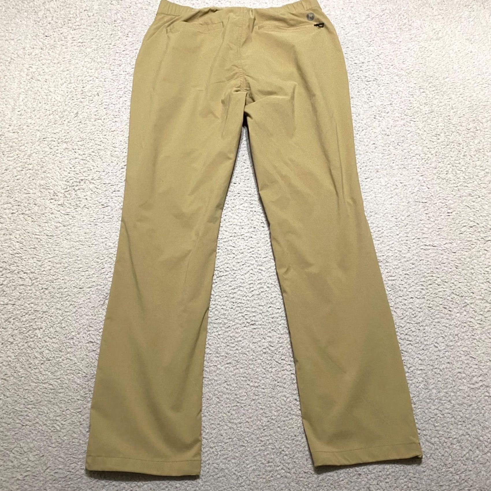 Marmot Marmot Womens Pants Beige Mid Straight Nylon Spandex Belted Pockets Logo 8 B Size 30" / US 8 / IT 44 - 2 Thumbnail