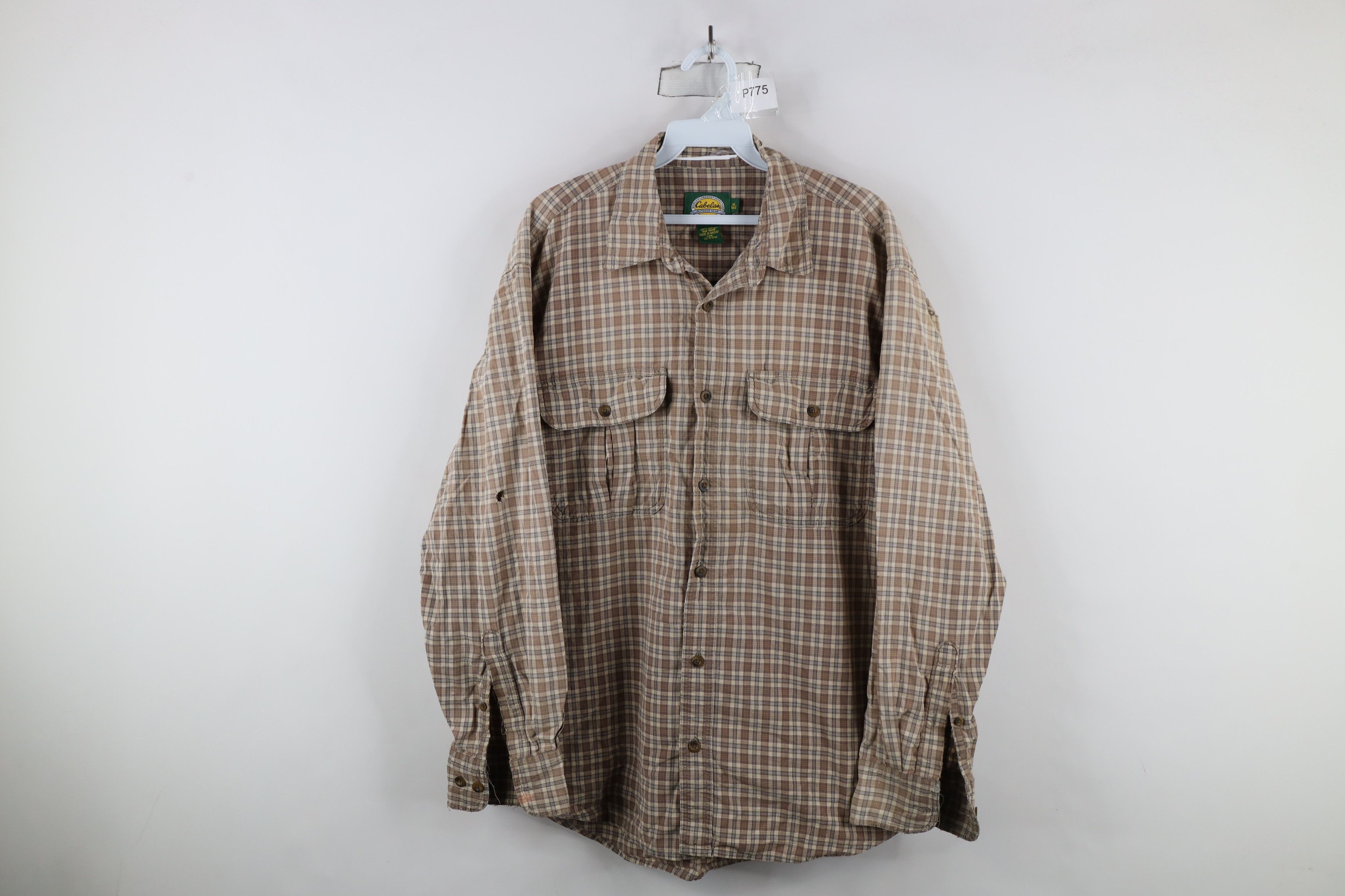 Cabelas × Vintage Vintage Cabelas Double Pocket Collared Button Shirt Plaid Size US M / EU 48-50 / 2 - 1 Thumbnail