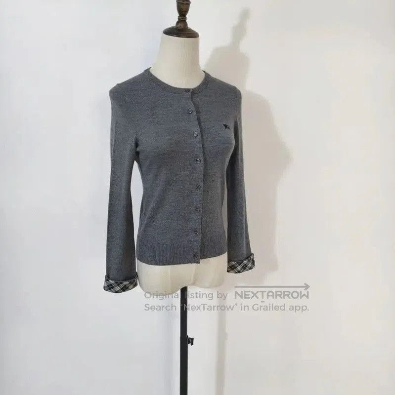 Burberry Burberry Gray Wool Long Sleeve Cardigan for Women. Size M / US 6-8 / IT 42-44 - 3 Thumbnail