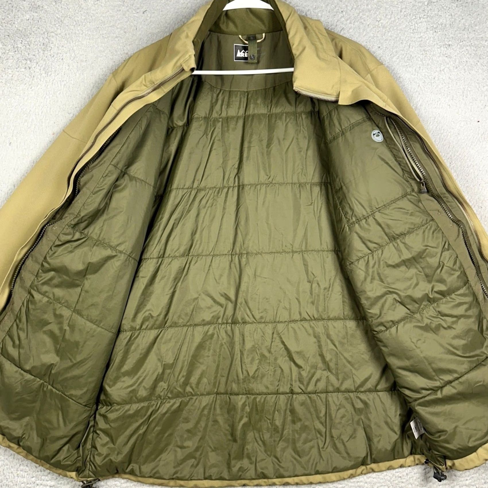Vintage REI Jacket Mens Large Olive Green Insulated Field Military Zip Pocket Size US L / EU 52-54 / 3 - 4 Thumbnail