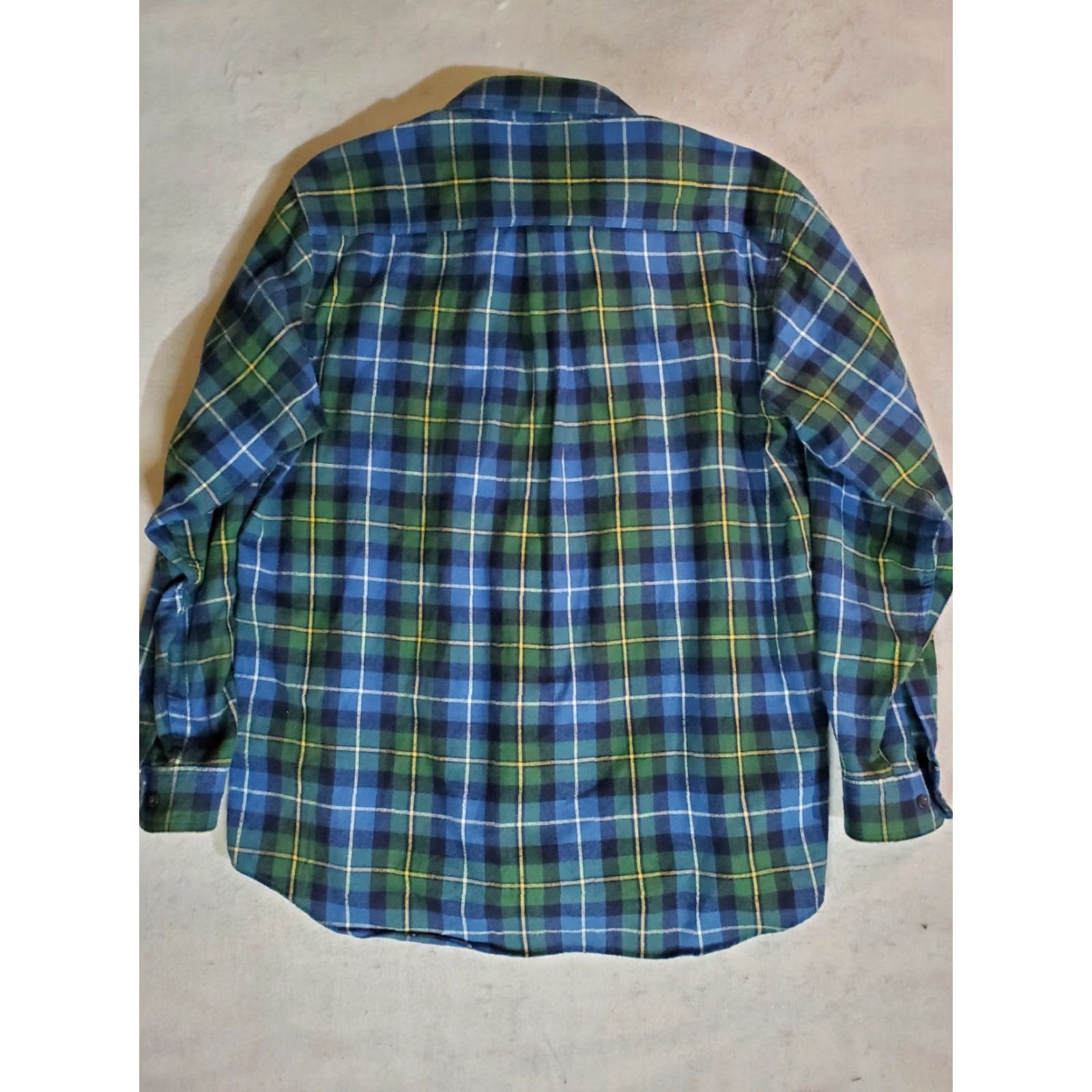 Vintage VINTAGE L.L. Bean Plaid Shirt Mens Size L Reg Blue & Green 100% Cotton Flannel Button-Up | Button-Down | All Seasons | Classic Outdoor Mens Size US L / EU 52-54 / 3 - 5 Thumbnail