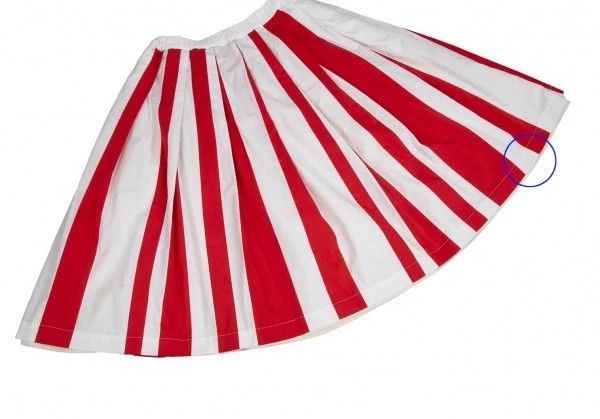 Other Comme des Garcons size S Red retro stripe overskirt Size 23" - 3 Thumbnail