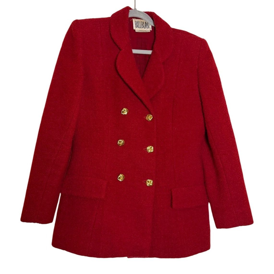 Bill Blass Bill Blass Saks Fifth Av Red Blazer W/ Gold Buttons Size S / US 4 / IT 40 - 1 Thumbnail