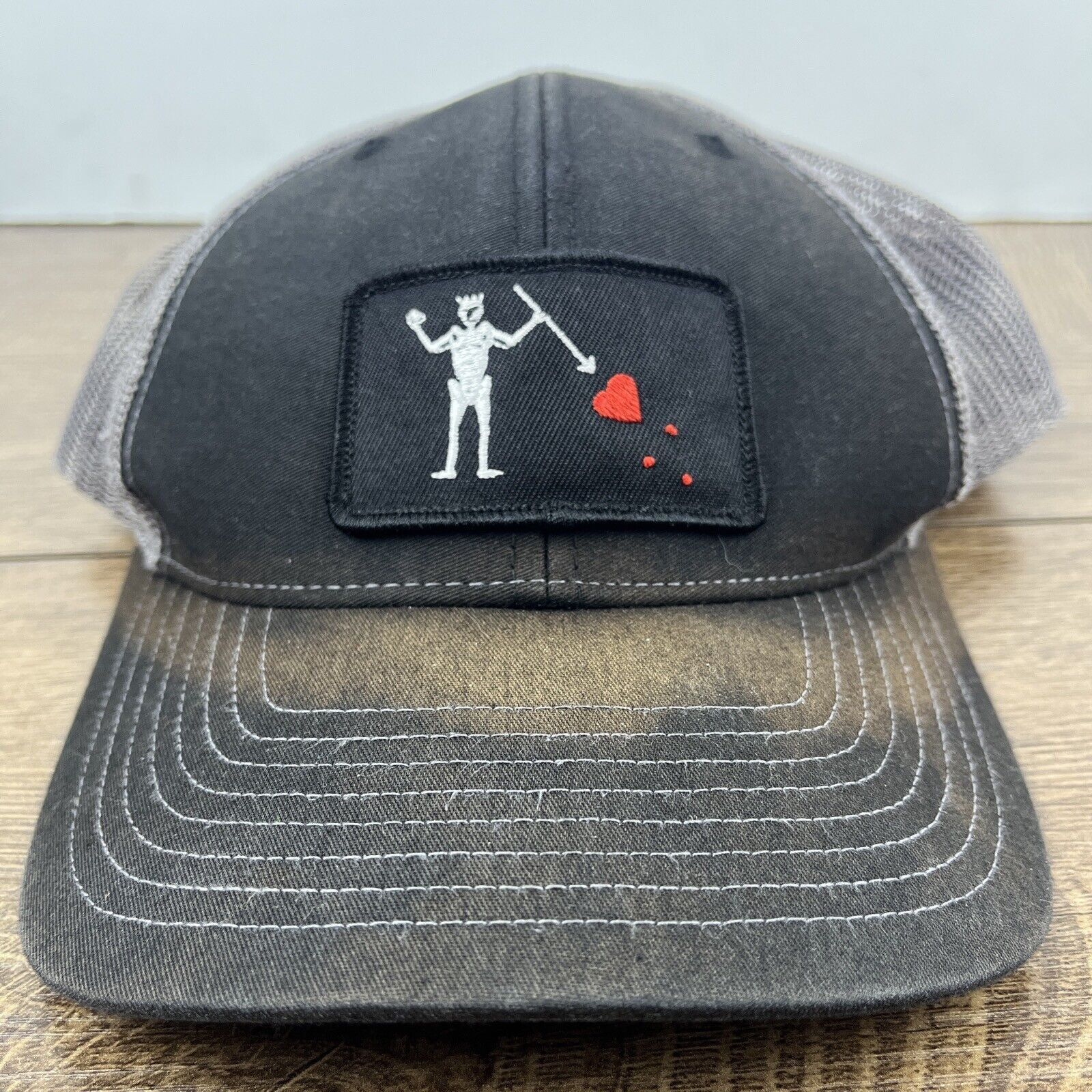 Other Devils Love Hat Heart Gray Hat Adjustable Adult Size Hat Gra Size ONE SIZE - 3 Thumbnail