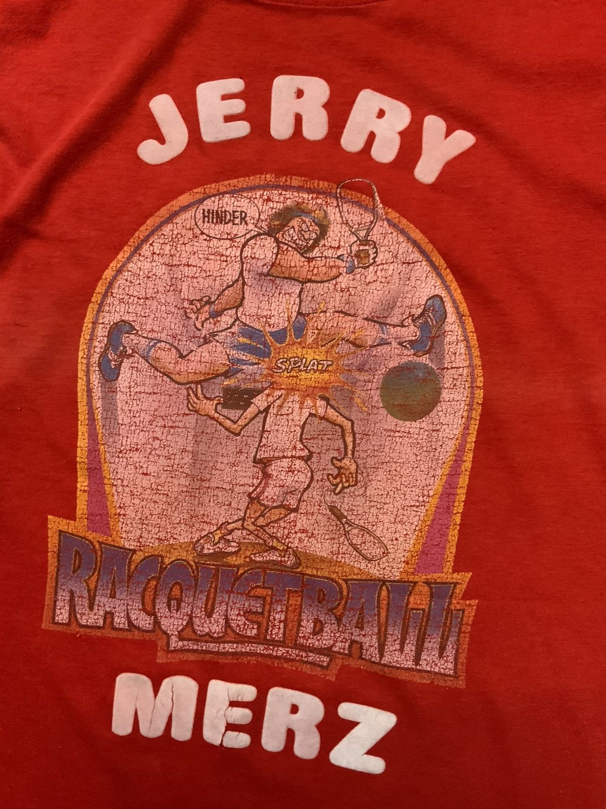 Vintage VTG 70s 80s Ched Knits Racquetball Single Stitch T-Shirt Size US L / EU 52-54 / 3 - 3 Thumbnail