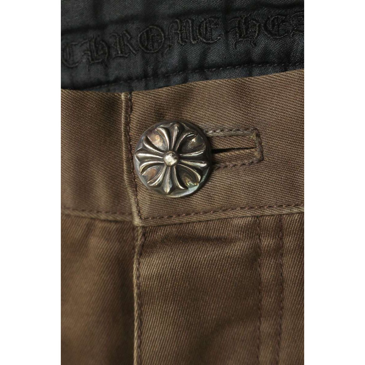 Chrome Hearts Chrome Hearts Leather Switching Chino Pants Size US 33 - 3 Thumbnail