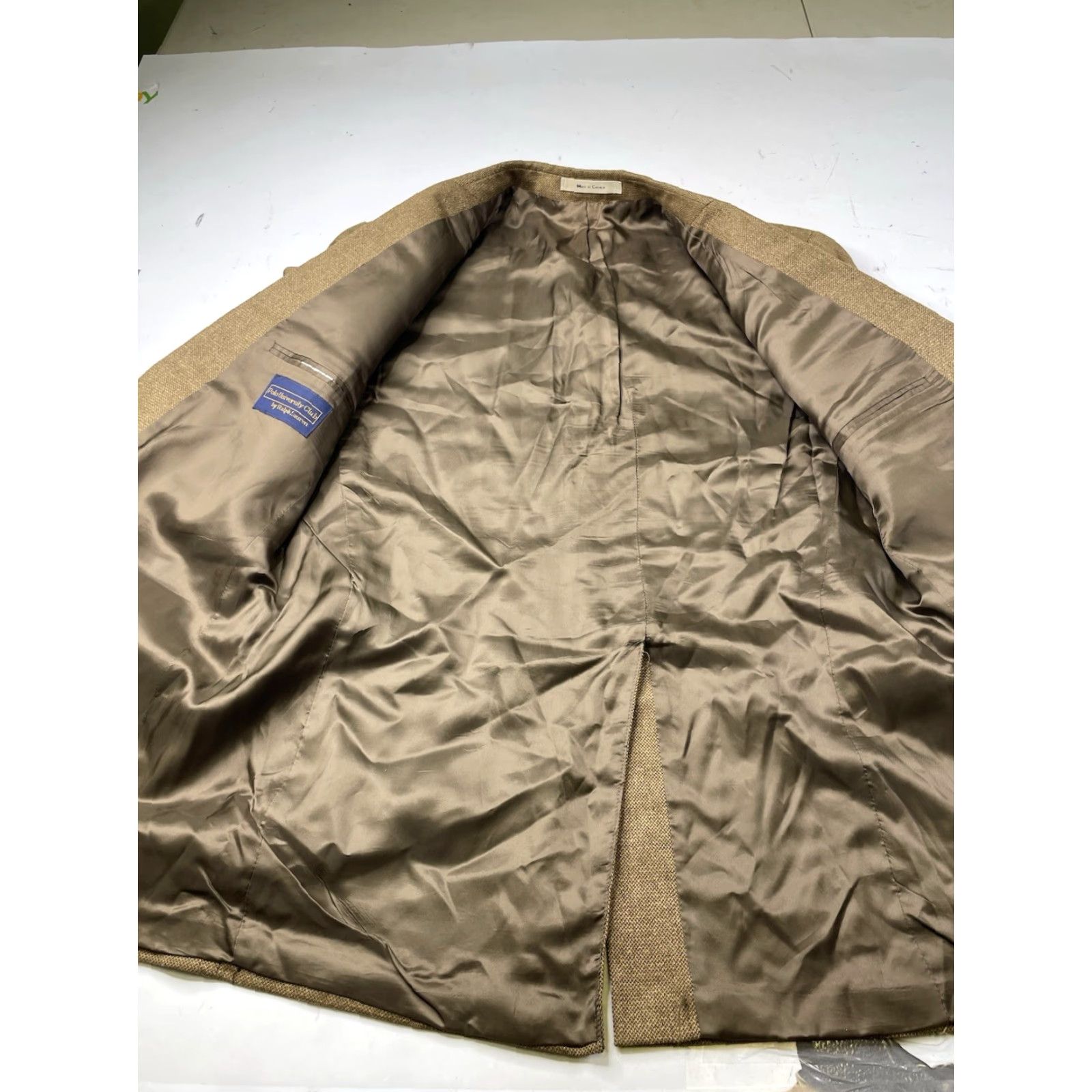 Polo Ralph Lauren VINTAGE Polo Ralph Lauren Blazer Shirt Jacket Knit Wool Silk 42T Beige Mens 90s Classic Preppy Size US XL / EU 56 / 4 - 2 Thumbnail