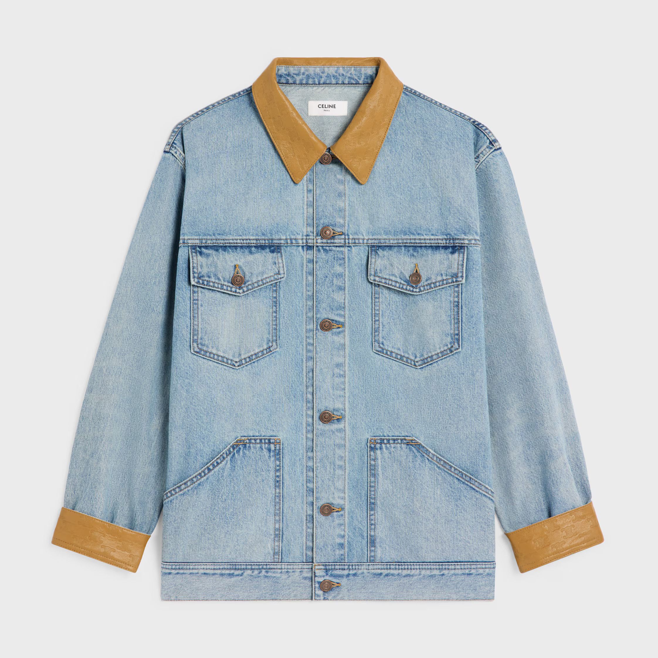 Celine o1loc1c1225 Trucker Jacket in Blue Size US XL / EU 56 / 4 - 1 Thumbnail