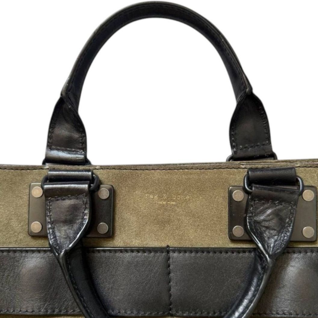 Rag & Bone Rag & Bone Olive Green/Black Suede Leather Bag Purse Size ONE SIZE - 3 Thumbnail