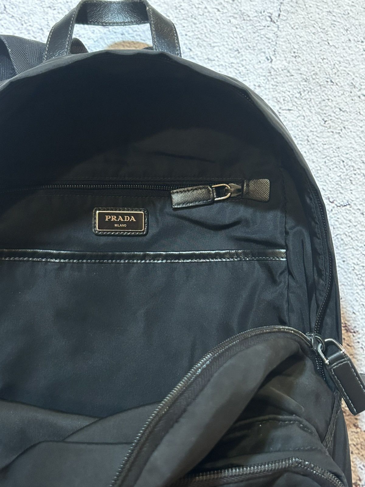 Prada Prada Black Nylon Backpack with Triangle Logo Vintage Size ONE SIZE - 18 Thumbnail