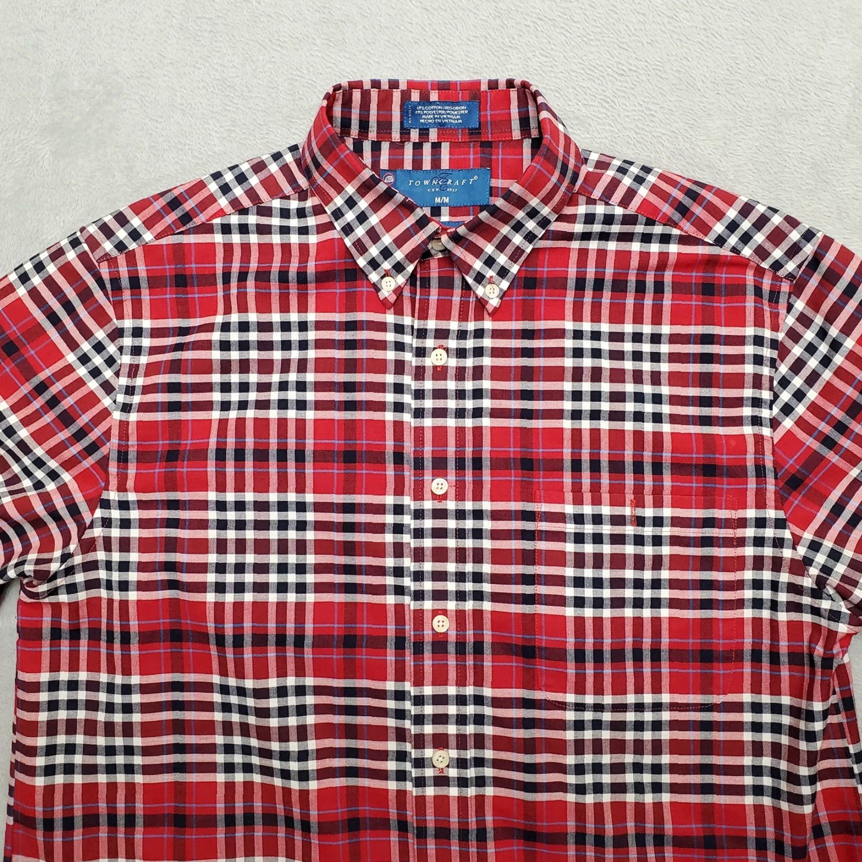Vintage VINTAGE Towncraft Shirt Mens M Red Plaid Button Short Sleeve Casual Tartan Size US M / EU 48-50 / 2 - 2 Thumbnail
