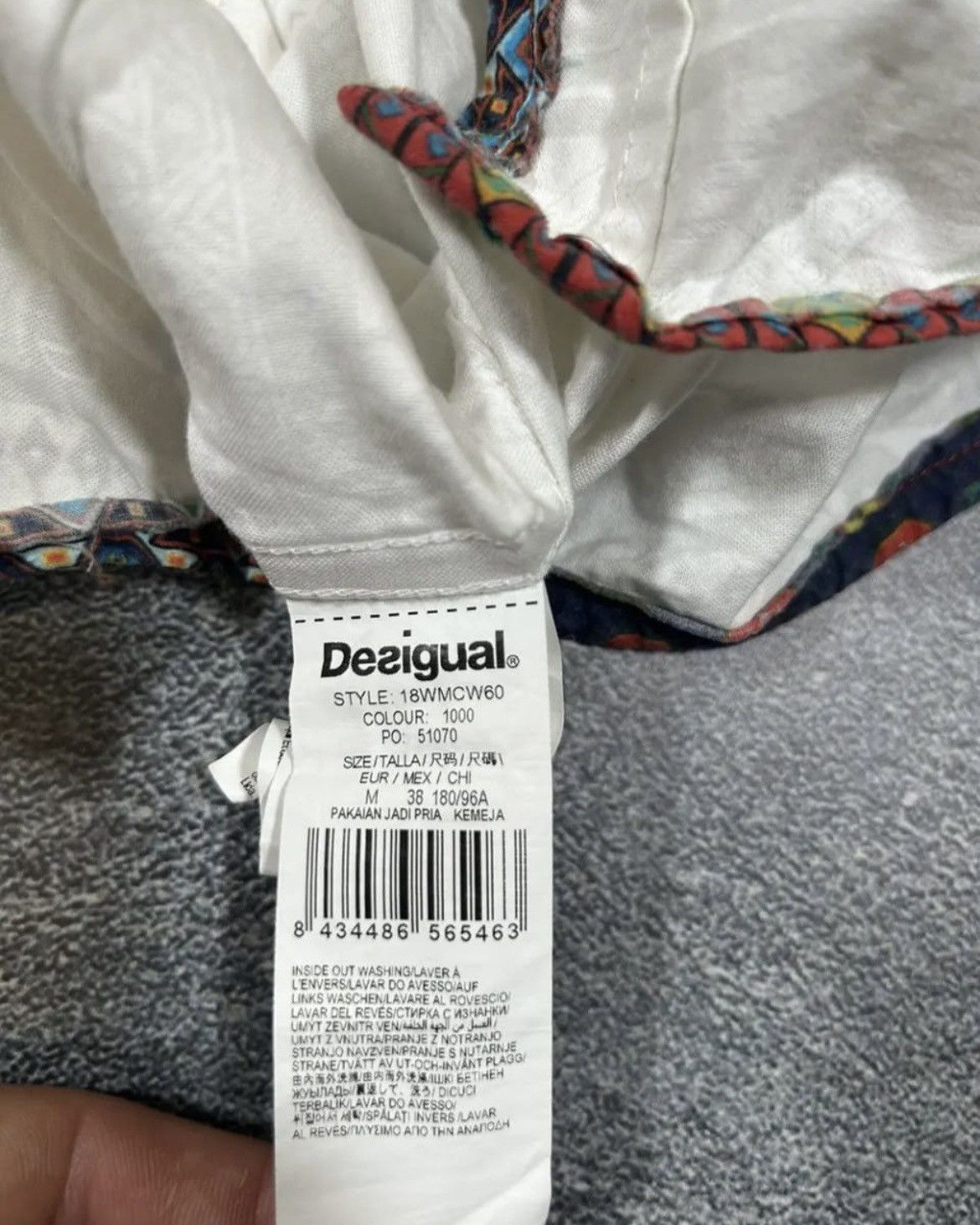Desigual × Vintage Desigual Patterned White Button-Up Shirt Size US M / EU 48-50 / 2 - 6 Thumbnail
