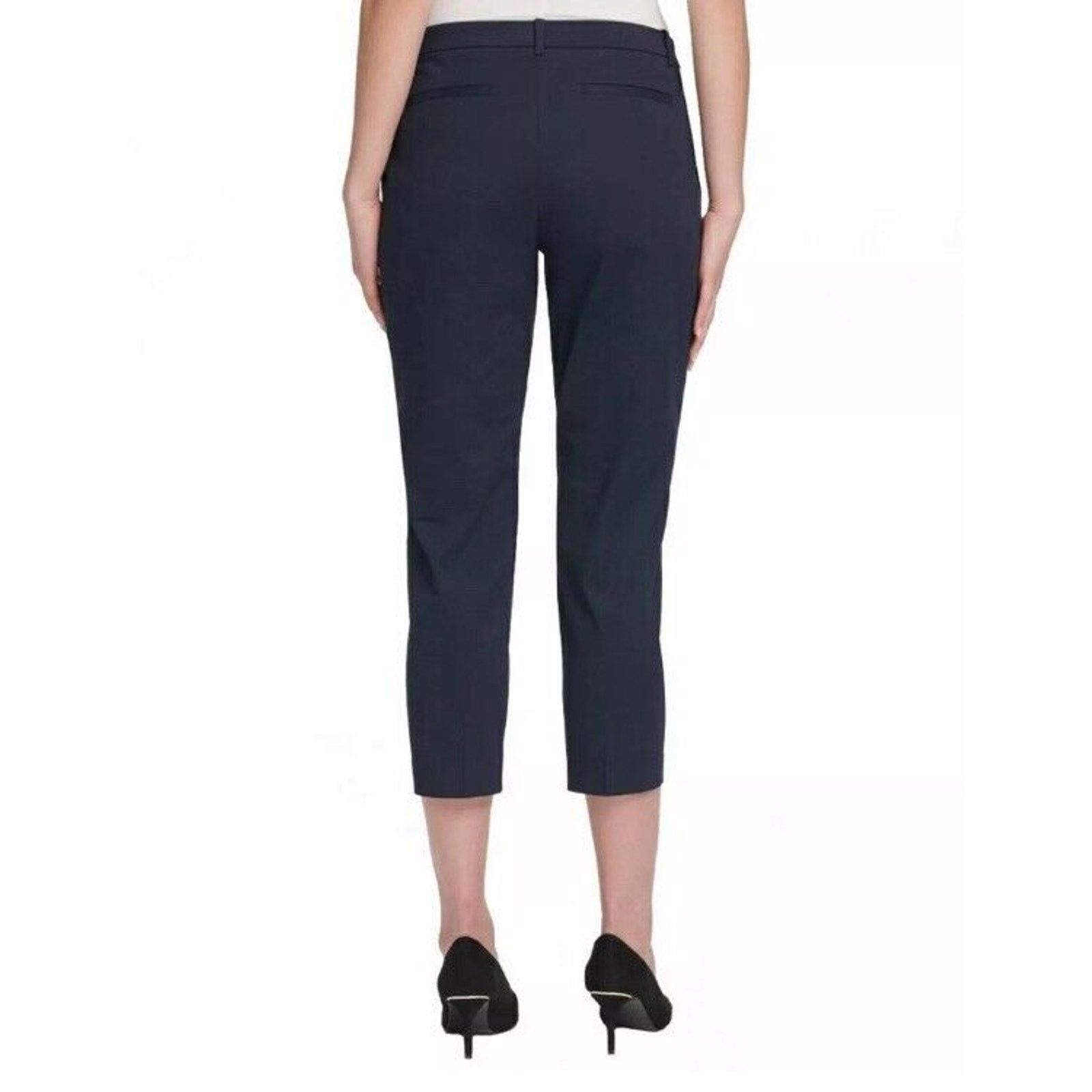 Tommy Hilfiger Tommy Hilfiger Pants Radcliffe Cropped Slim Navy Blue Sz 10 Size 32" / US 10 / IT 46 - 2 Thumbnail