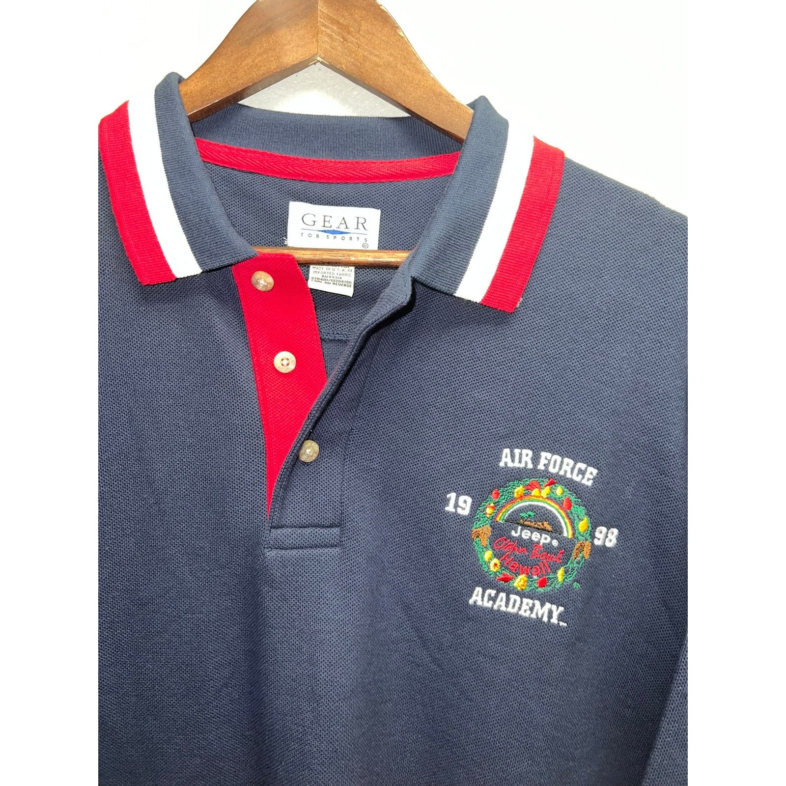 Vintage Vintage Jeep Bowl Hawaii Polo Shirt O'Ahu Air Force 90s L Size US L / EU 52-54 / 3 - 2 Thumbnail