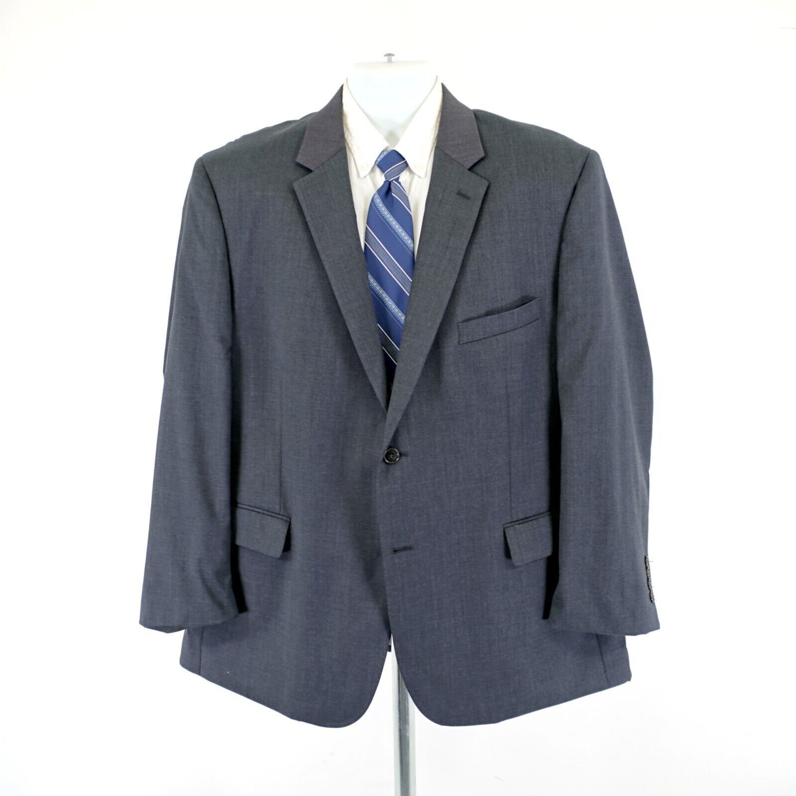 Jos. A. Bank Jos A Bank 46R Gray Wool Tailored Fit Suit Jacket 2 Button Size 46R - 4 Thumbnail