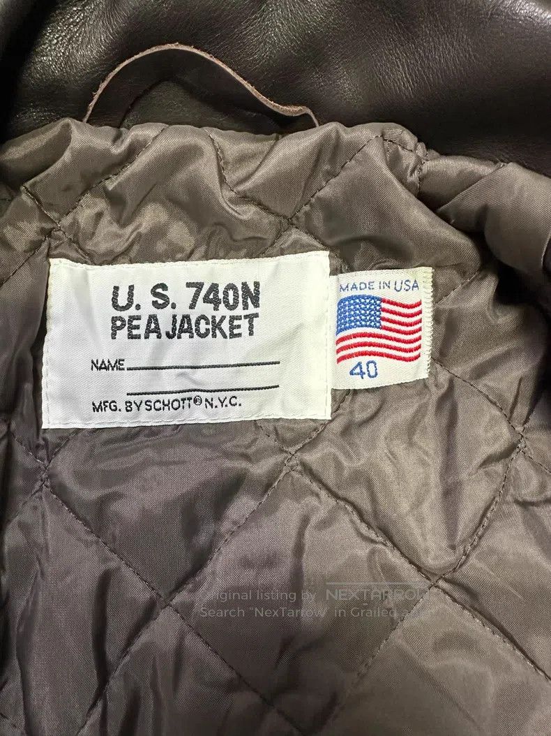Schott Schott E640 Double-breasted Leather Coat Size US XXL / EU 58 / 5 - 1 Thumbnail
