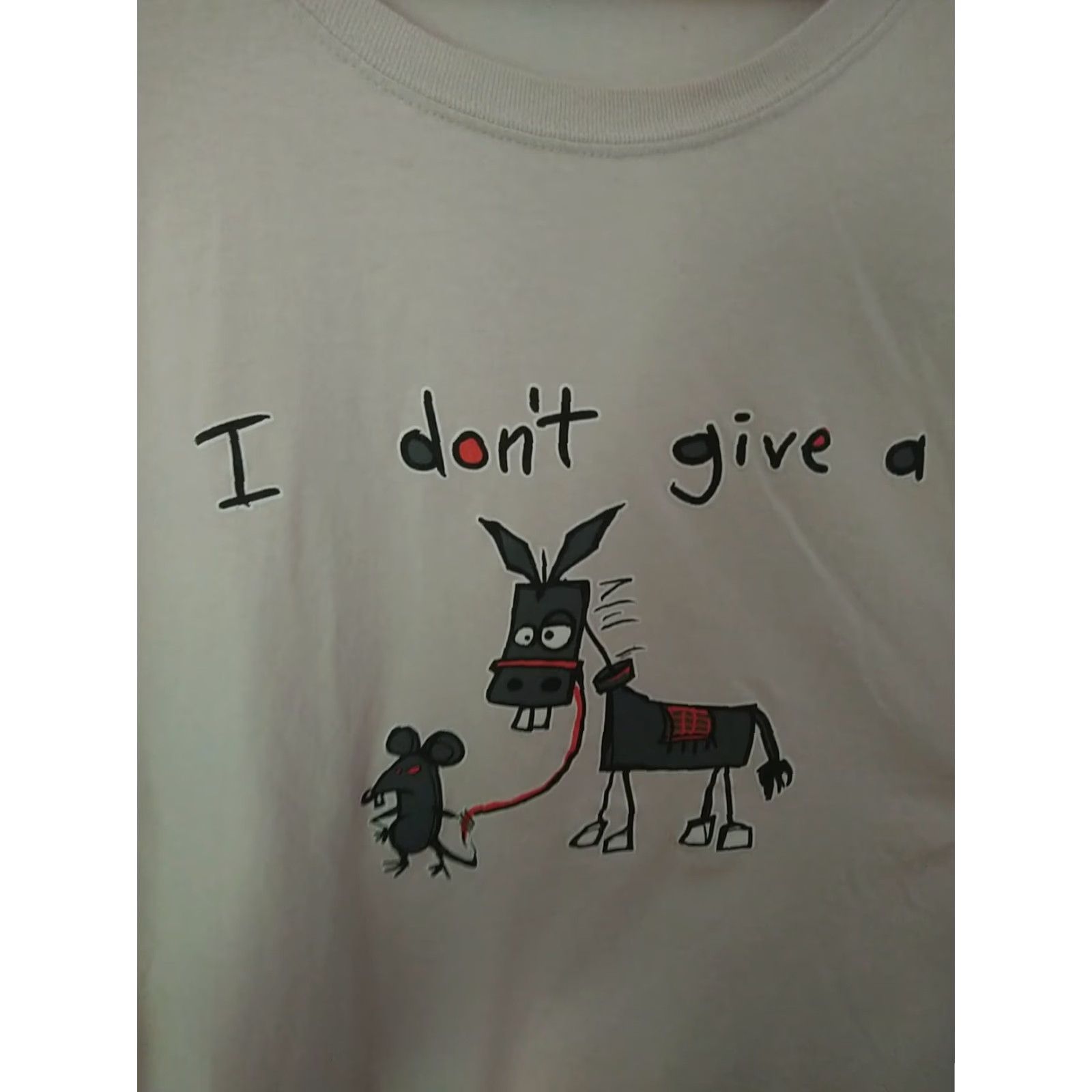Gildan VINTAGE Funny T-shirt Parody I Don't Give A Rats Ass T-shirt 3XL Men Beige T-Shirt Size US XXL / EU 58 / 5 - 3 Thumbnail