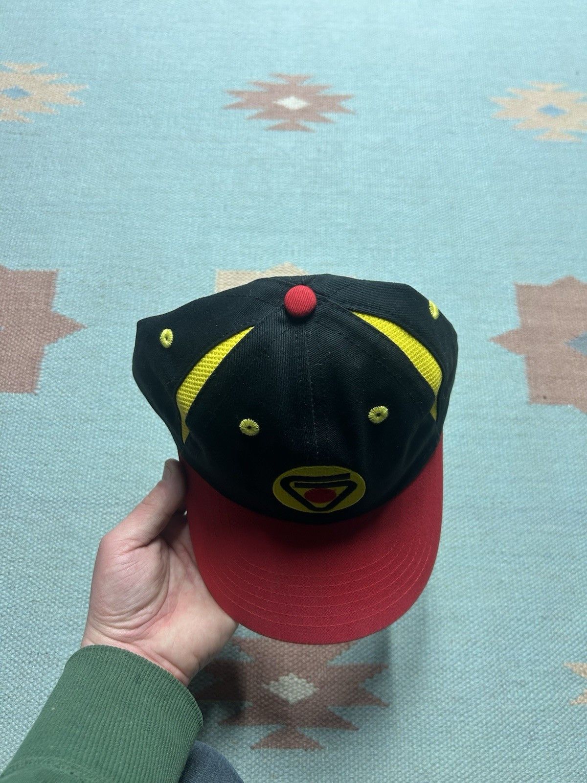 Vintage Great Lakes hybrids strapback hat farm feed black red yellow Size ONE SIZE - 3 Thumbnail