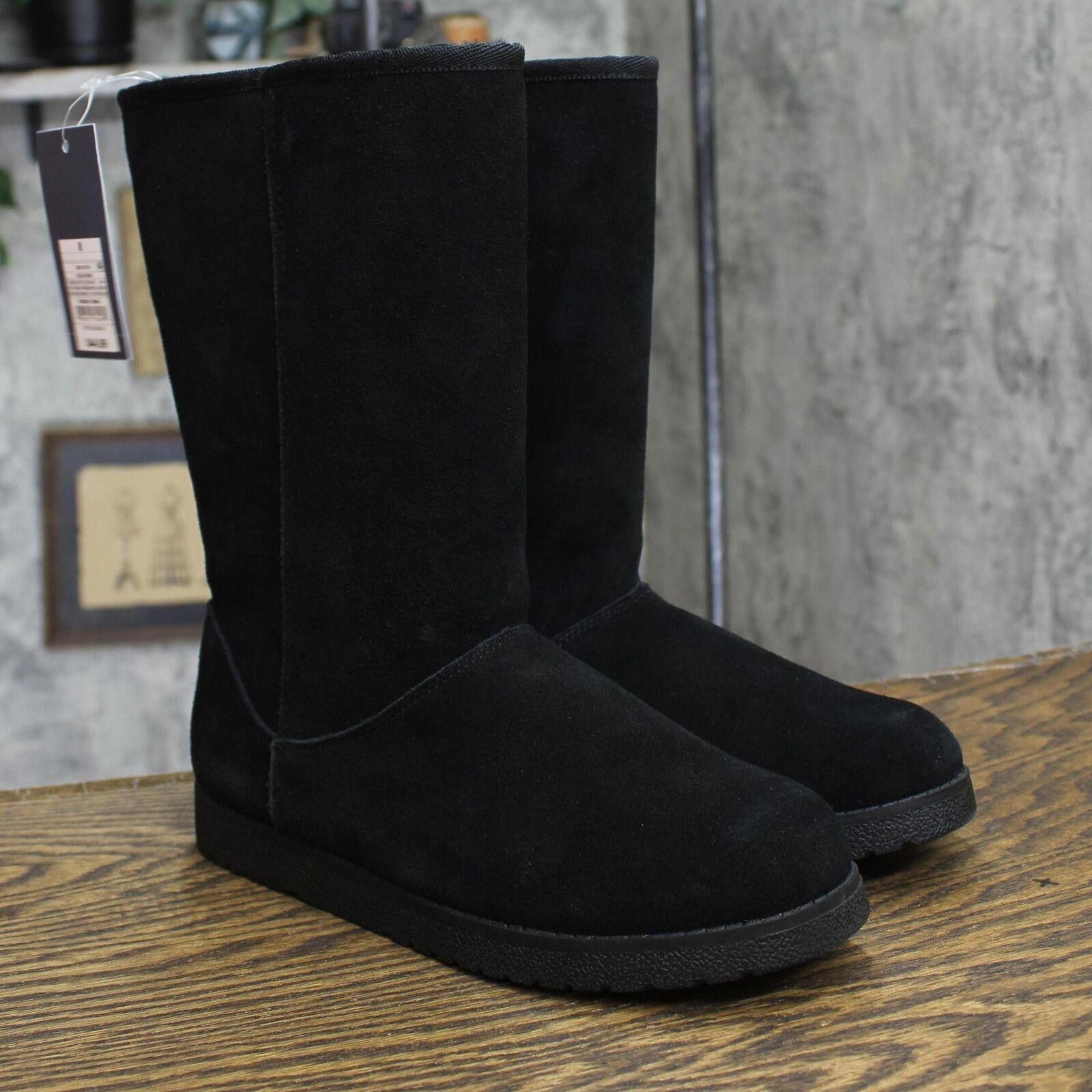 Designer Universal Thread Shearling Winter Boots 91467407 Black 8M Size US 8 / IT 38 - 2 Thumbnail