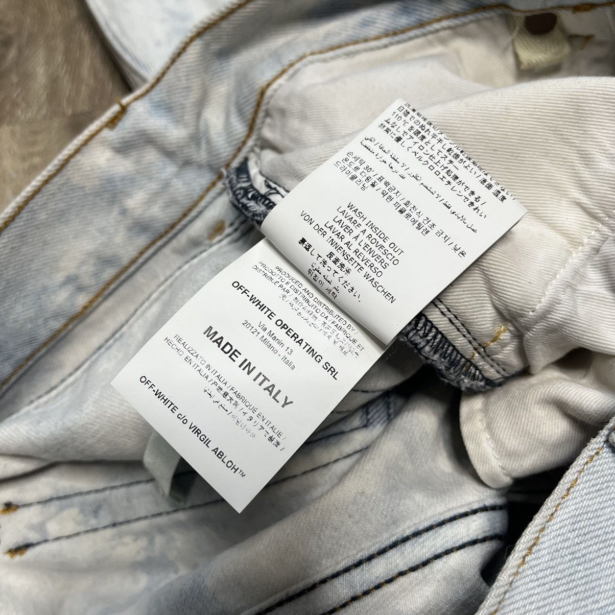 Off-White × Virgil Abloh RARE extreme bleach off white jeans Size US 34 / EU 50 - 11 Thumbnail