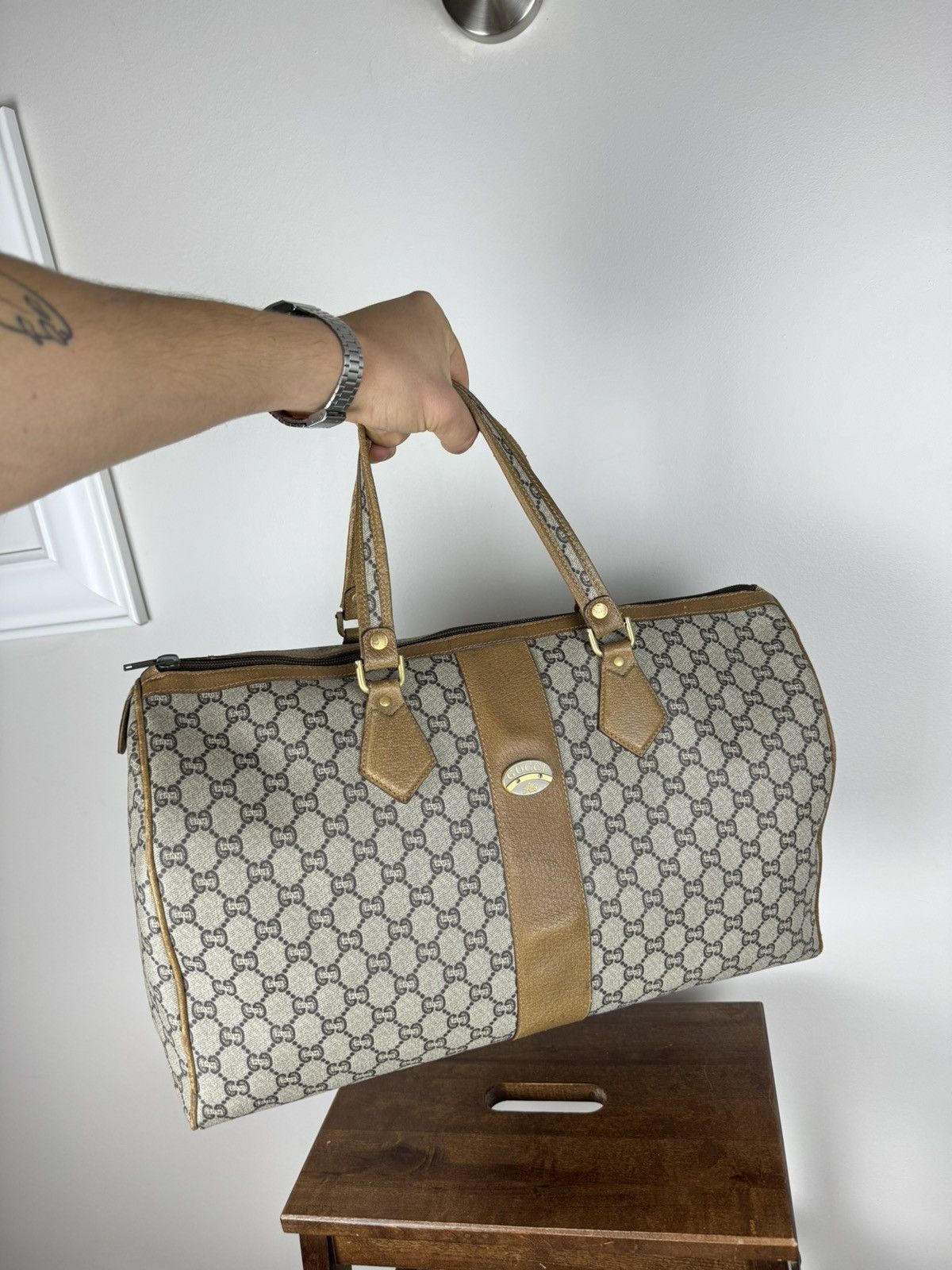 Gucci Luxury rare bag Gucci Plus travel Boston Bag original item Size ONE SIZE - 2 Thumbnail