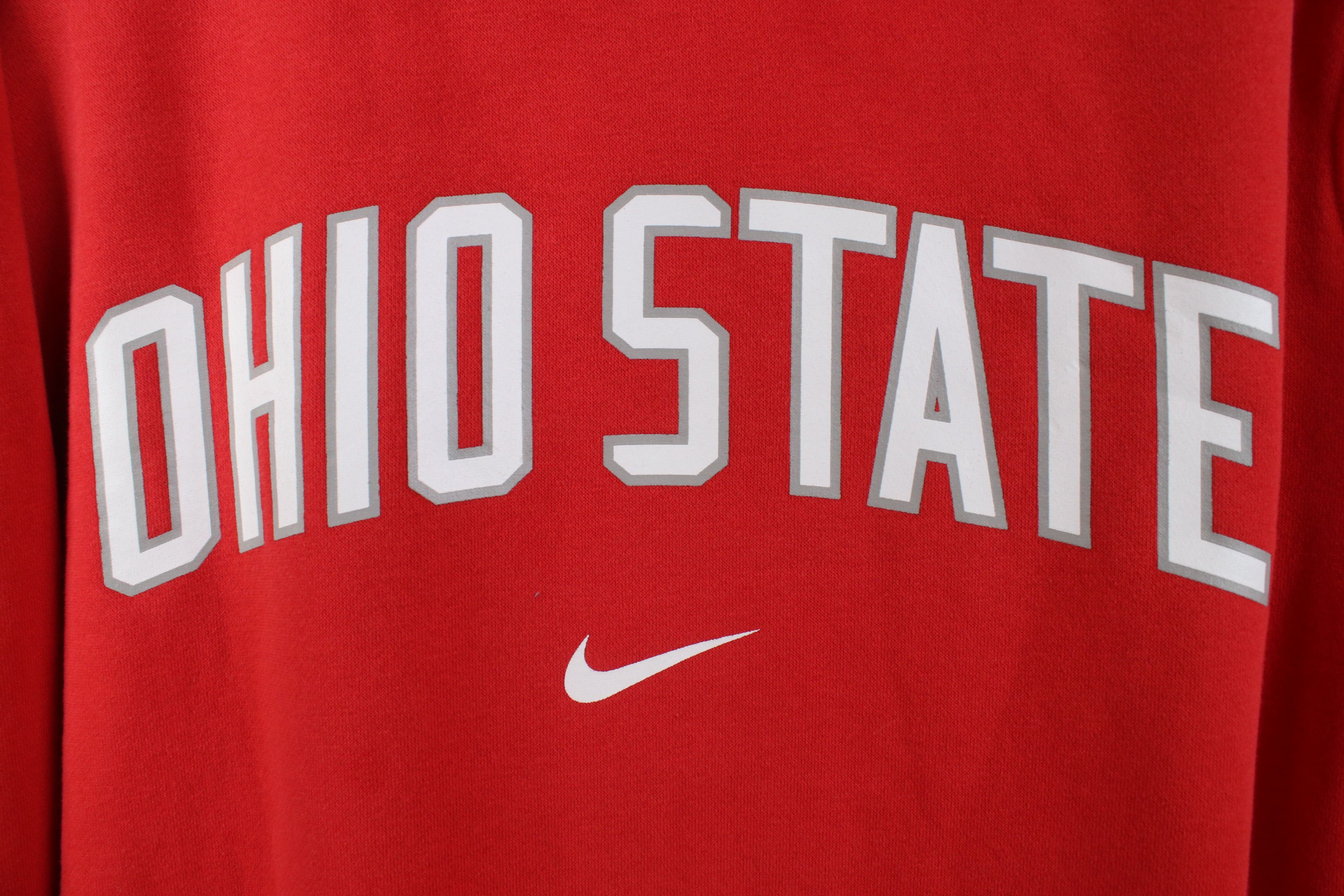 Nike Y2K Nike Center Swoosh Ohio State University Hoodie Red Size US XL / EU 56 / 4 - 4 Thumbnail