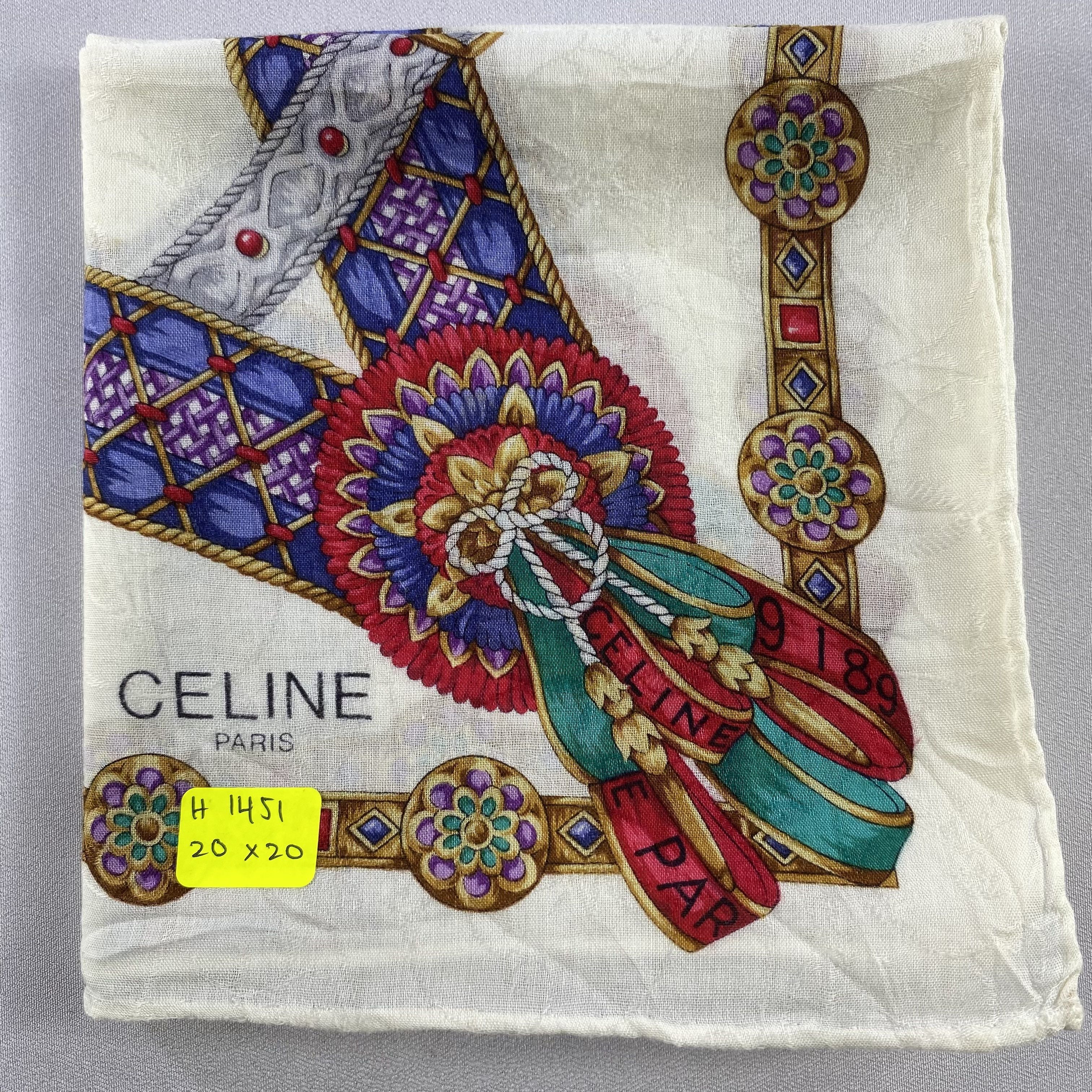 Celine × Vintage Celine Bandana/ Handkerchief / Neckerchief Size ONE SIZE - 4 Thumbnail