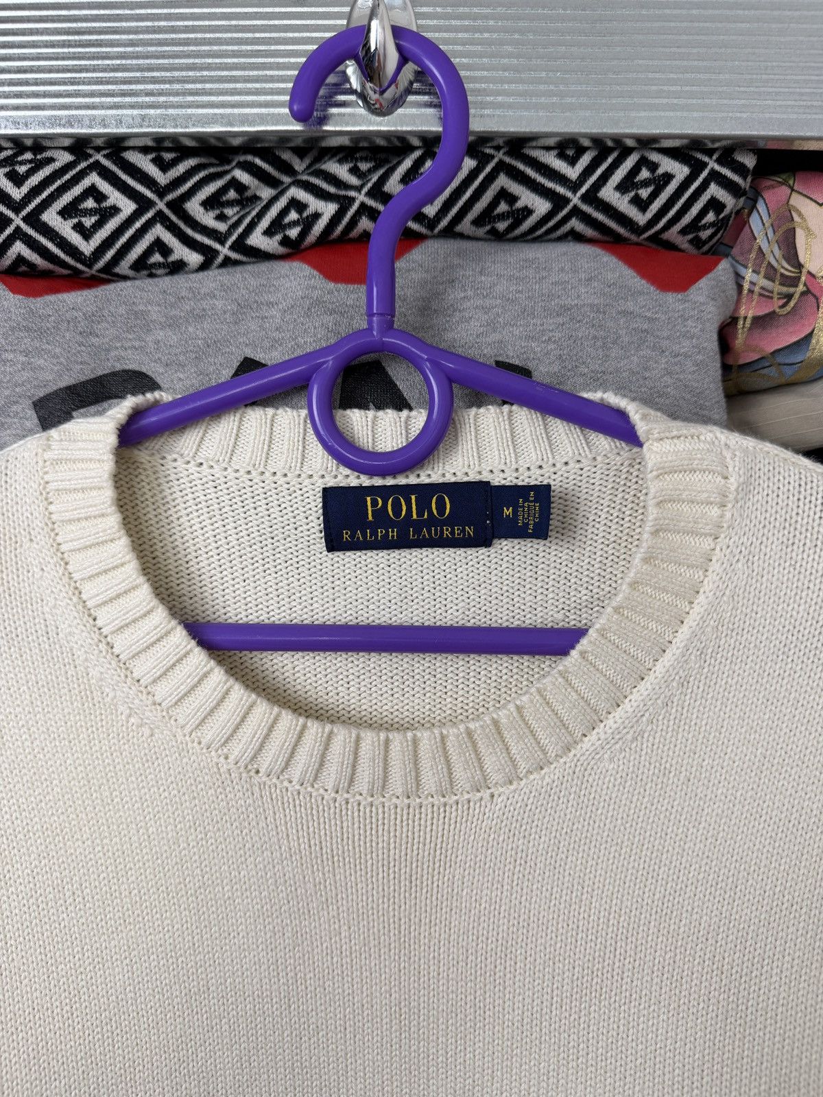 Polo Ralph Lauren Polo Ralph Lauren Cream Knit Sweater Size US M / EU 48-50 / 2 - 8 Thumbnail