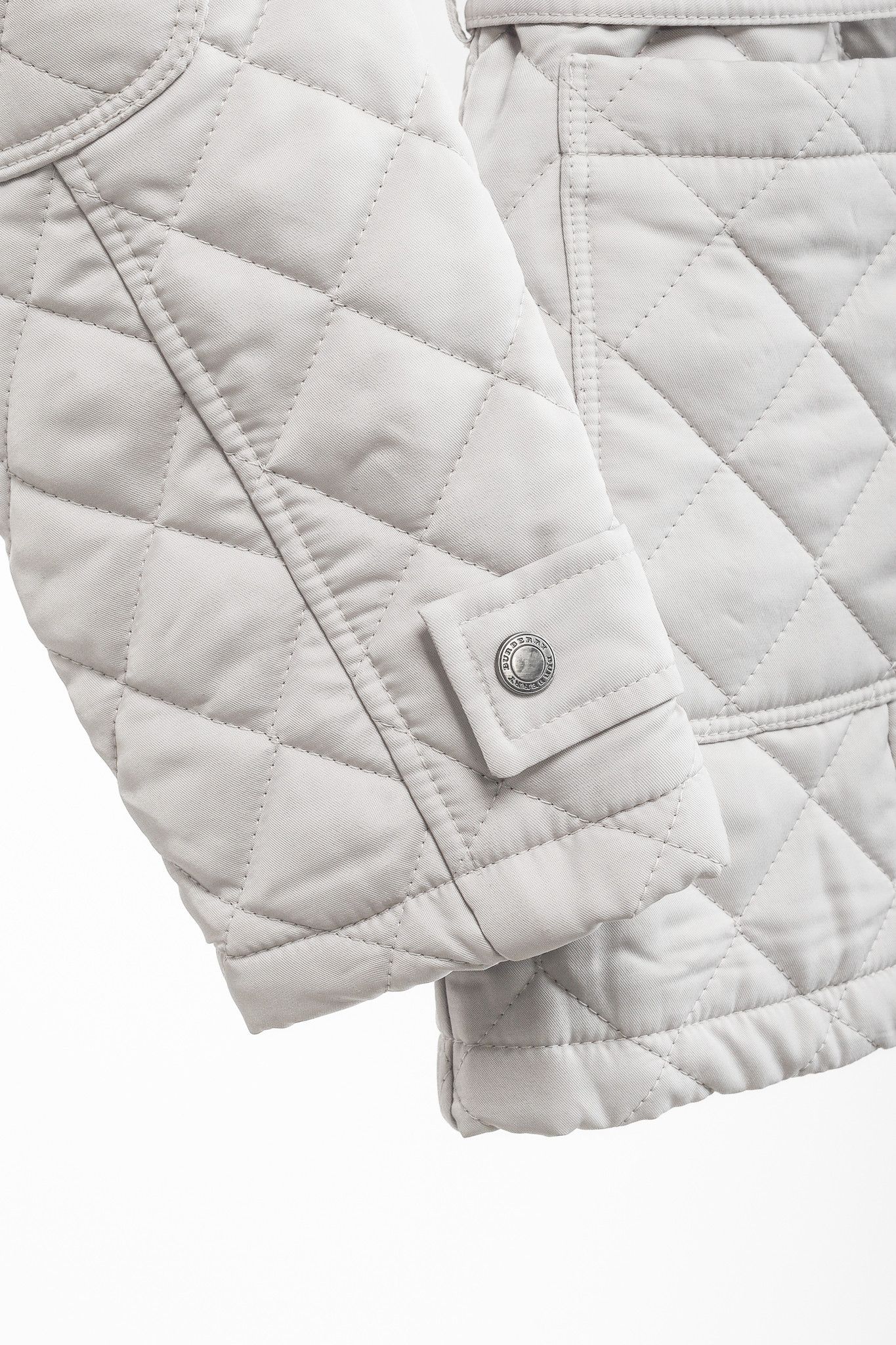 Burberry Burberry Grey Quilted Belted Zip Jacket Size XXS / US 00 / IT 34 - 6 Thumbnail