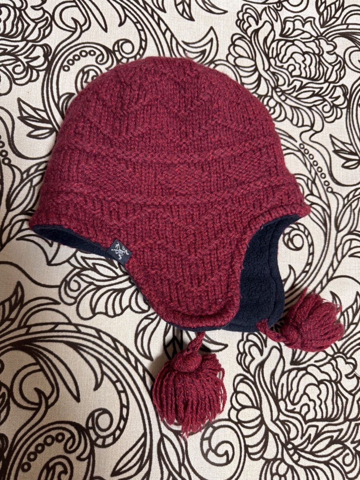 Vintage Outdoor 00s red ski ARCTERYX wool beanie
