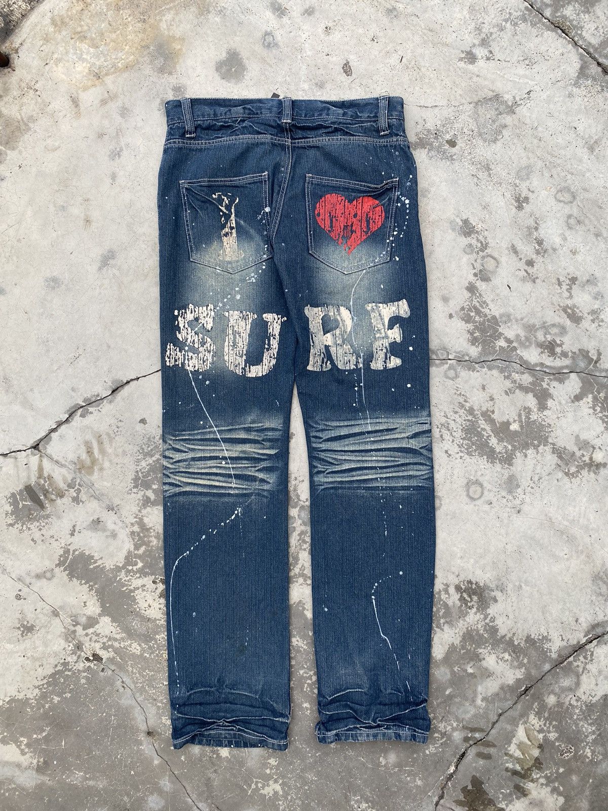Japanese Brand × Jungles × Vintage Vintage Jungle Storm Patch Denim Jeans Slim fit Size US 34 / EU 50 - 10 Thumbnail