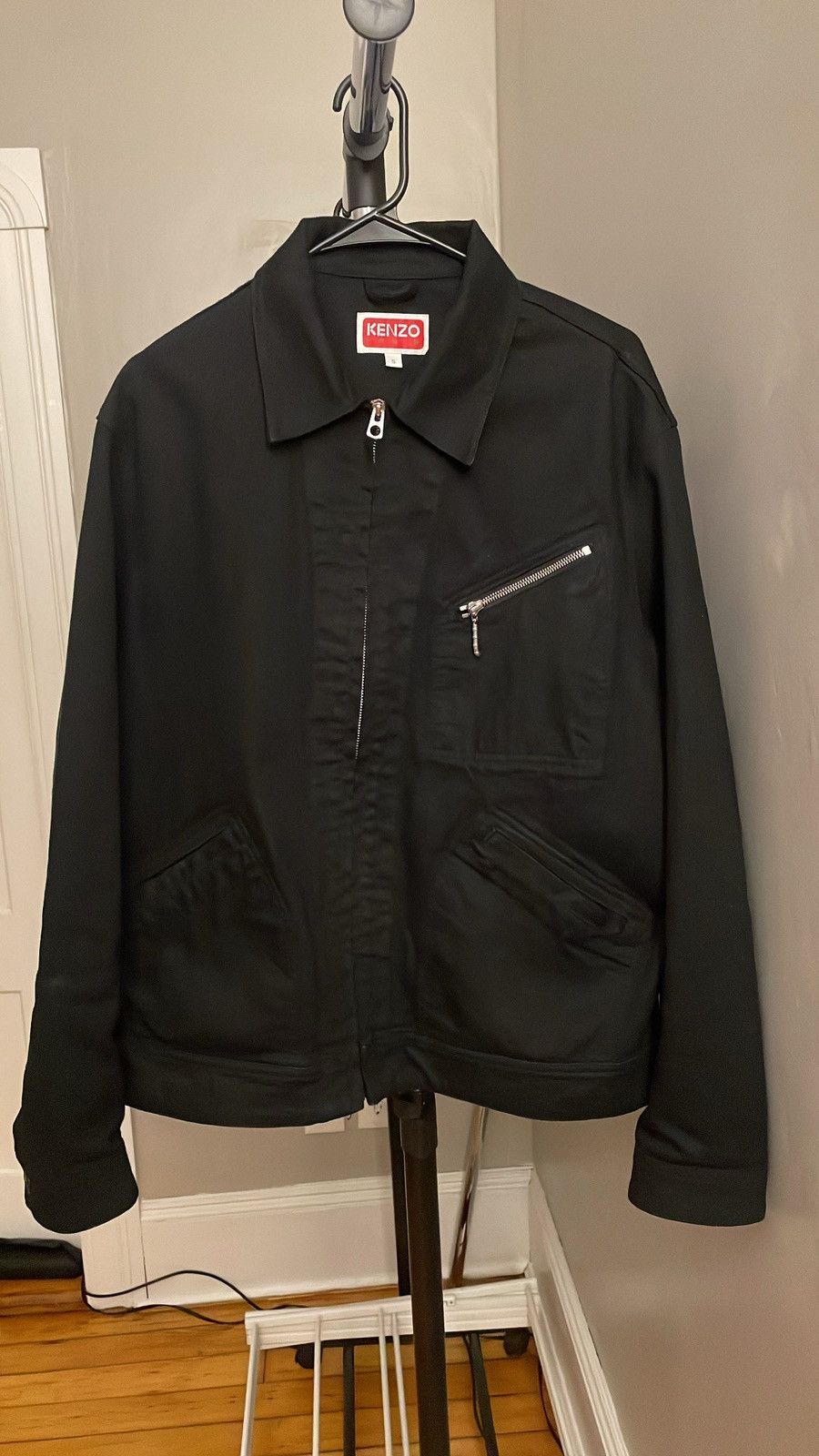 image of Kenzo x Nigo Zip Fastening Work Jacket in Black, Men's (Size Large)