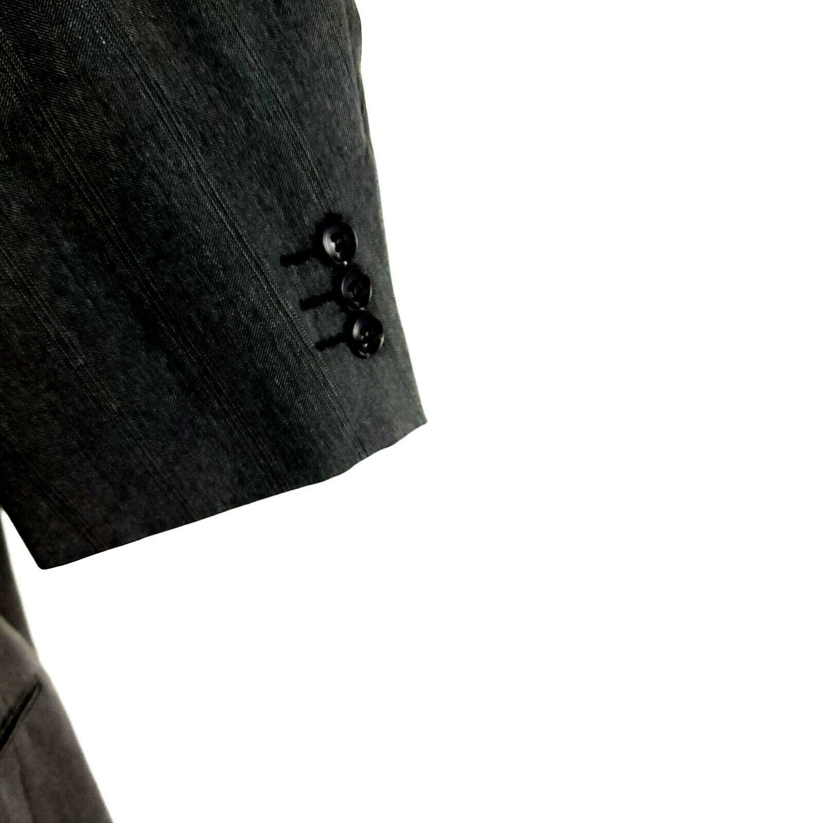 Pierre Cardin Pierre Cardin Wool 2 Button Blazer 44L Portly Green Herringb Size 44L - 4 Thumbnail