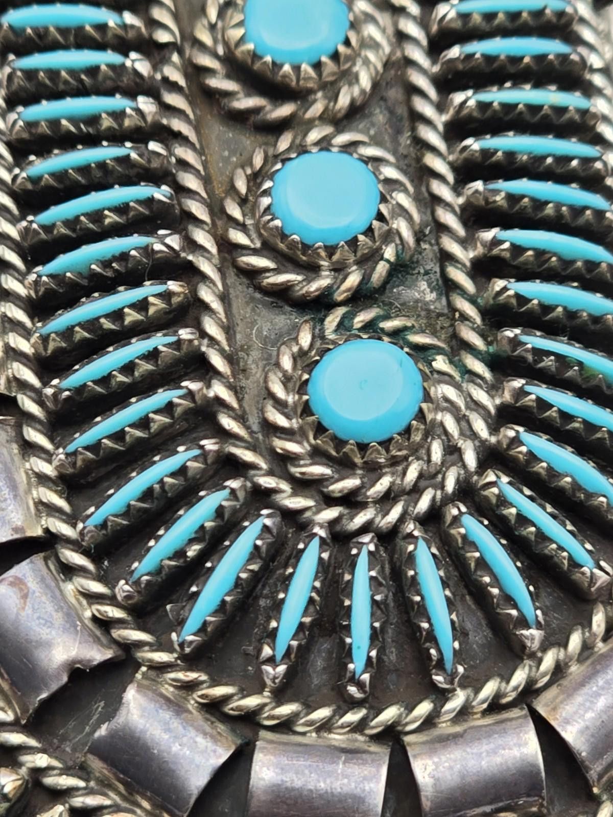 Other Jason Yazzie Sterling Needlepoint Turquoise Belt Buckle Size ONE SIZE - 9 Thumbnail