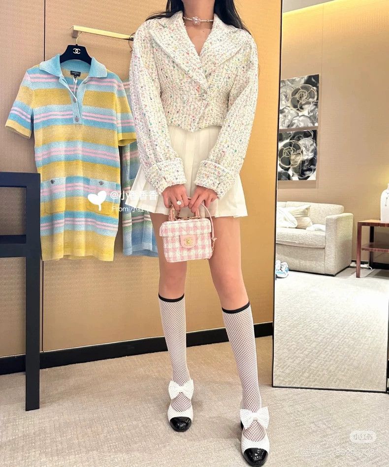 Chanel Chanel Colorful braided diamond buckle letter sequin silhou Size XS / US 0-2 / IT 36-38 - 6 Thumbnail
