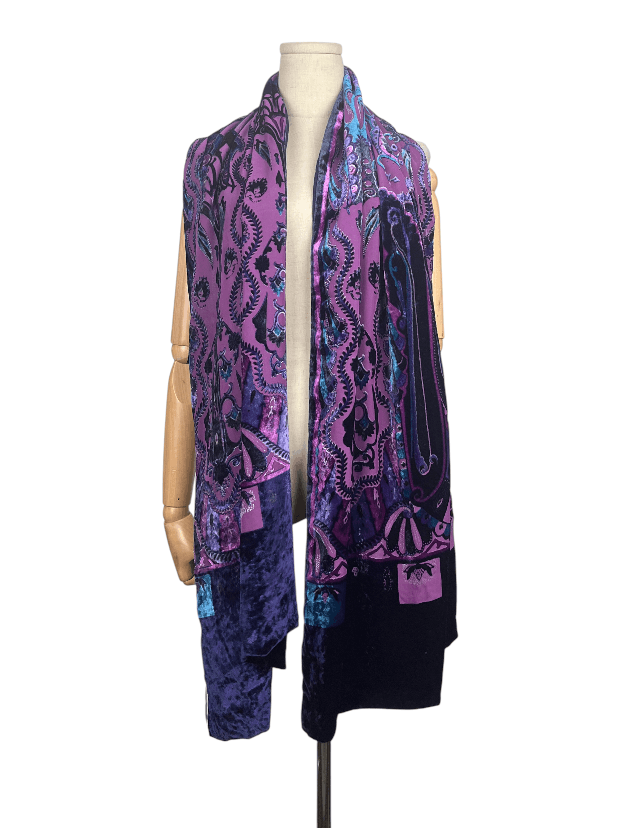 Etro Etro Purple Overall Print Scarf Size ONE SIZE - 1 Thumbnail