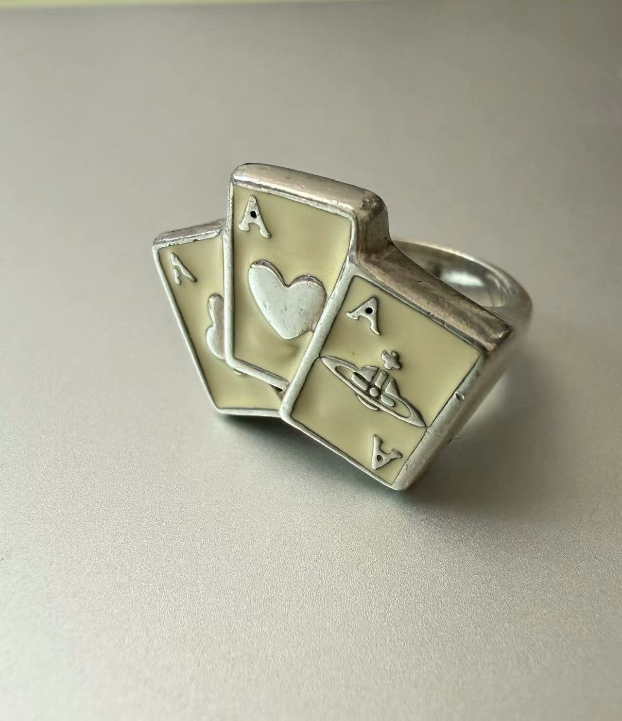 Vivienne Westwood Vivienne Westwood 925 Silver Poker Ring Size ONE SIZE - 1 Thumbnail