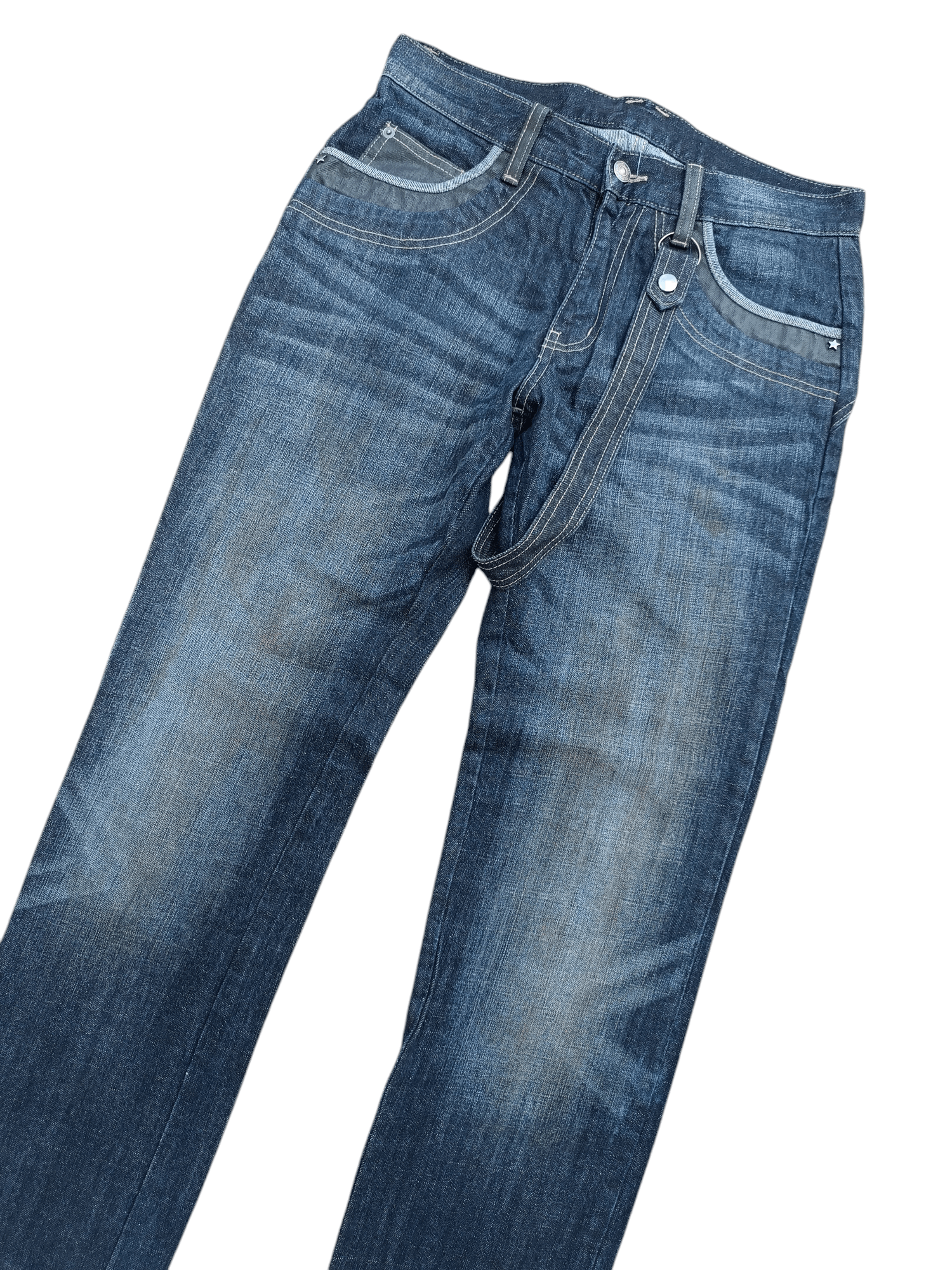 SICK RARE 🔥 PPFM WITH STRAP WHISKERS FADED DENIM