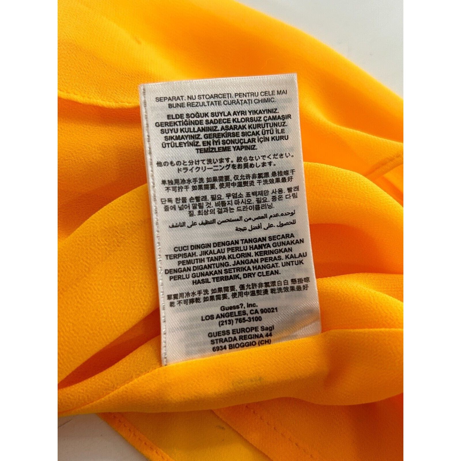 Other Marciano Yellow Tiered Ruffle Round Neck Chain Strap Blouse Size S / US 4 / IT 40 - 7 Thumbnail
