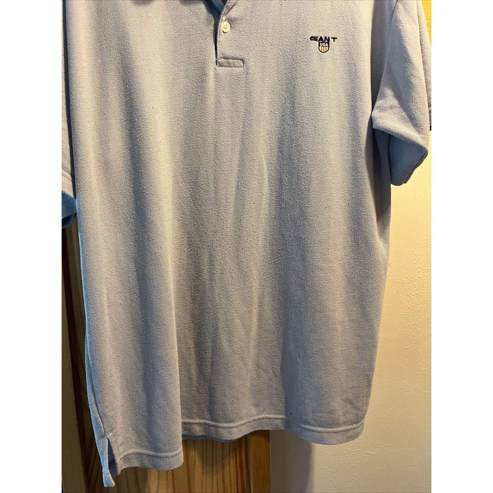 Gant Gant Vintage Men’s M Light Blue 1/4 Button Cotton Polo Shirt Size US M / EU 48-50 / 2 - 10 Thumbnail