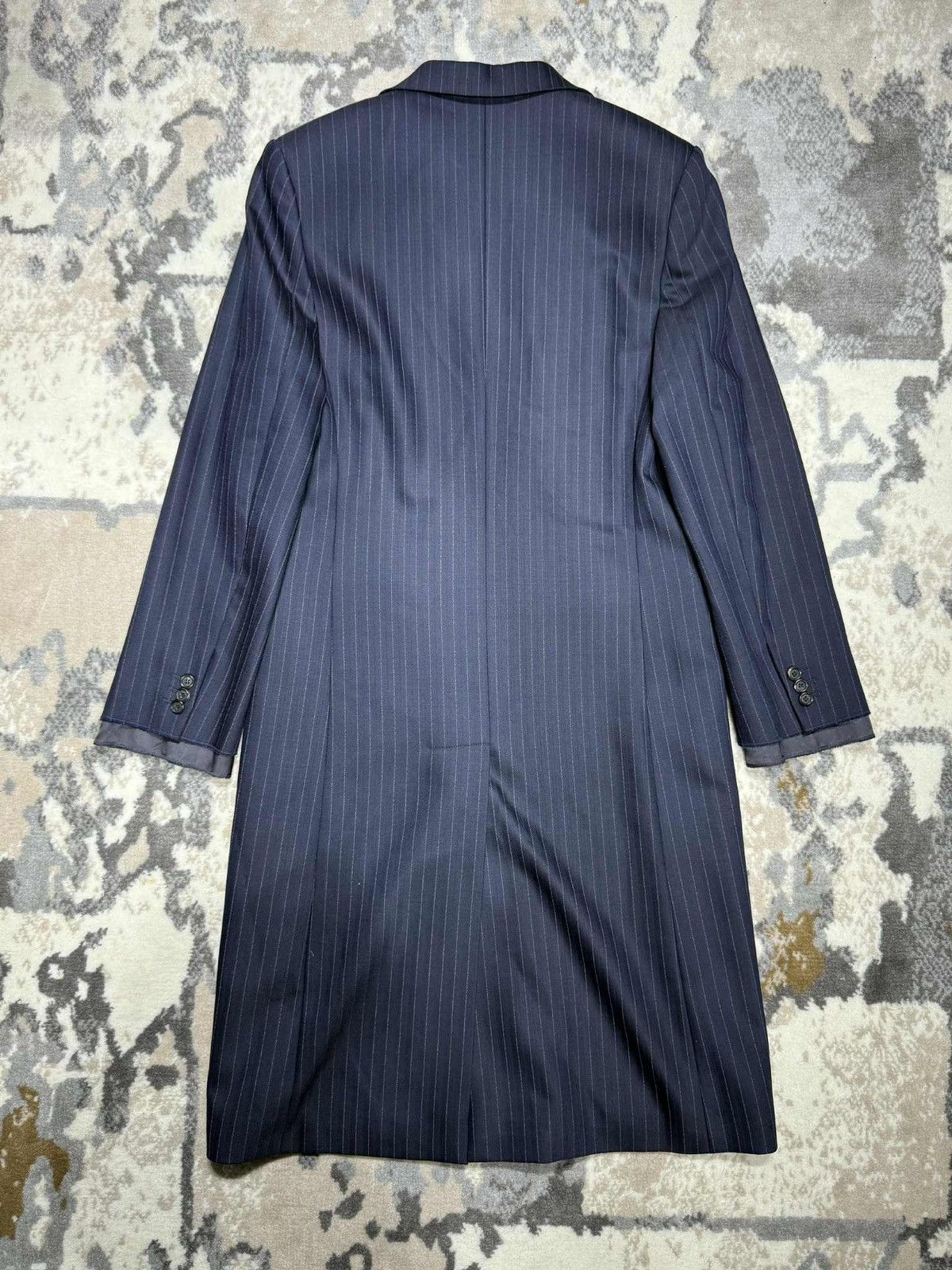 Miu Miu Miu Miu Bleu Single-Breasted Pinstripe Coat Size US M / EU 48-50 / 2 - 2 Thumbnail