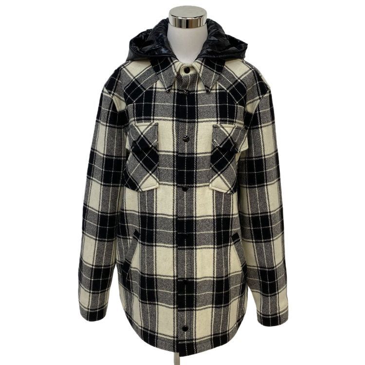 Celine Celine Plaid Wool Hooded Jacket Size 52 Size US L / EU 52-54 / 3 - 1 Thumbnail