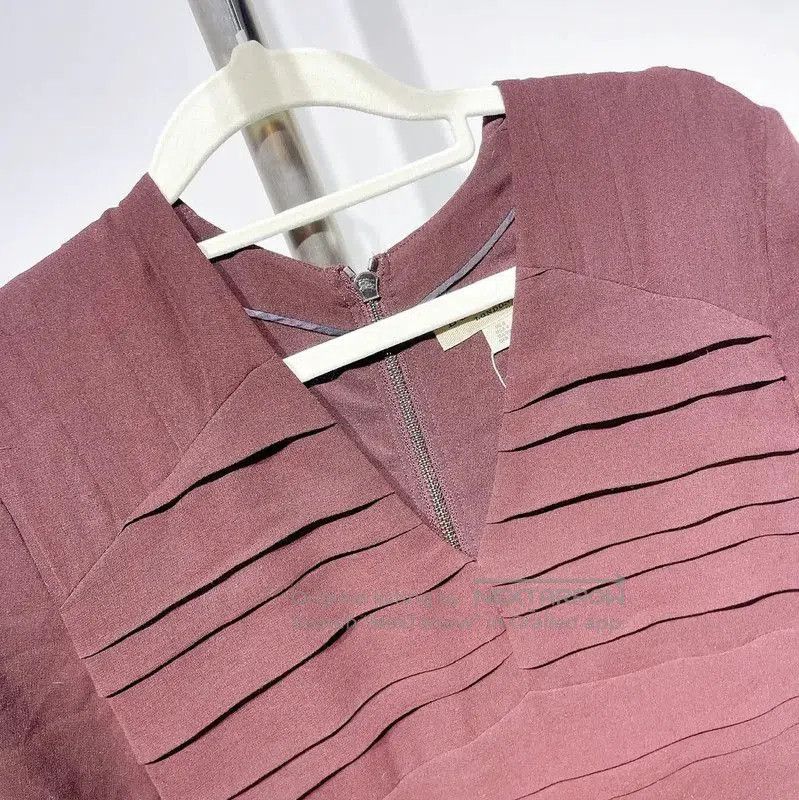 Burberry Burberry Summer Burgundy Silk Blend Dress. Size S / US 4 / IT 40 - 1 Thumbnail