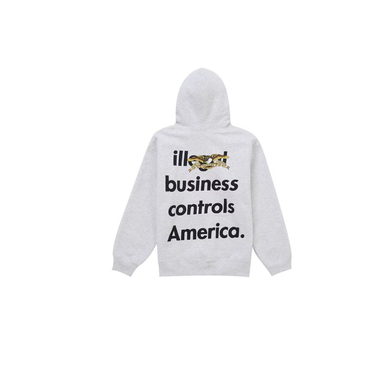 Supreme Supreme Antihero IBCA Hooded Sweatshirt Ash Grey Size: Small Size US S / EU 44-46 / 1 - 2 Thumbnail