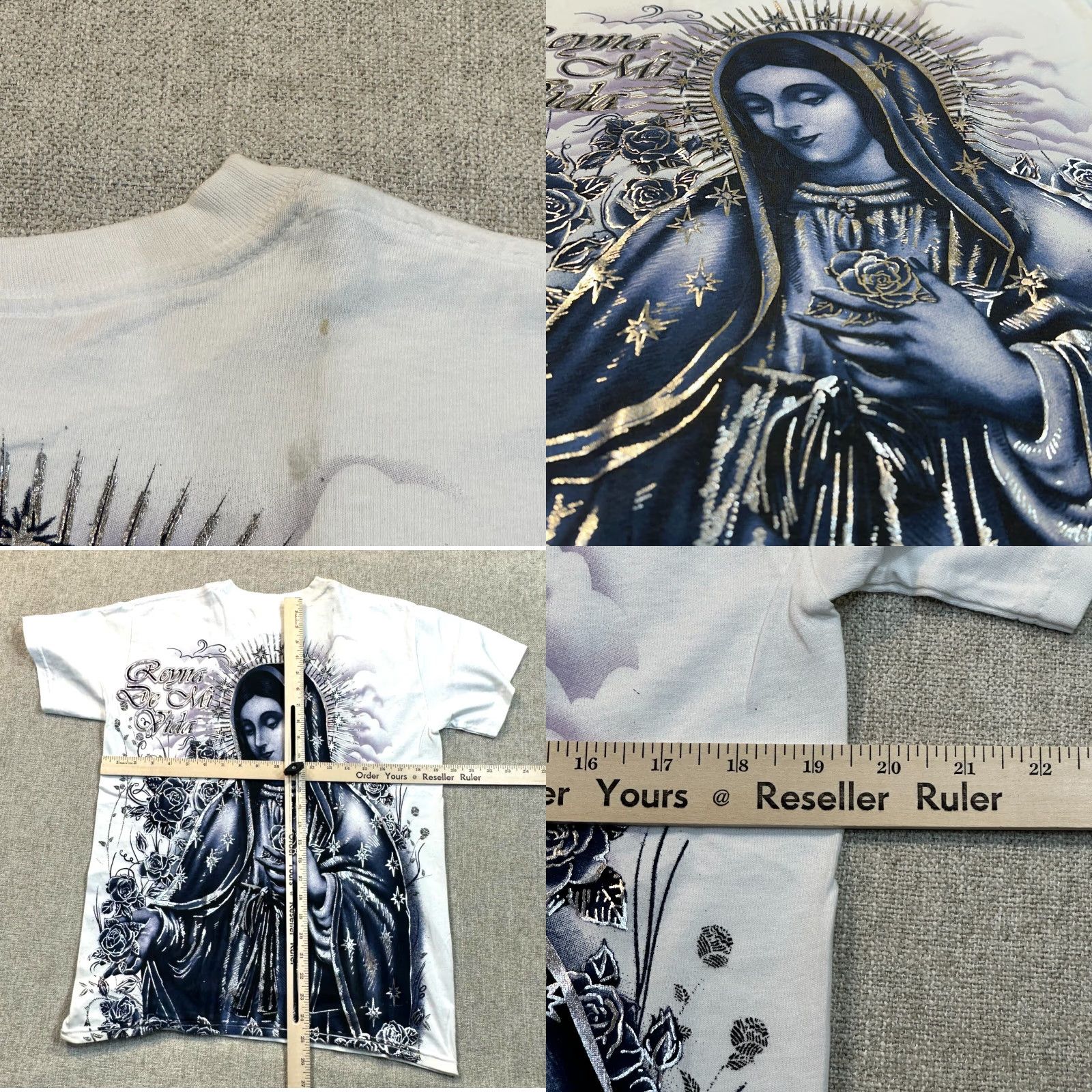 Gildan Gildan T-Shirt Virgin Mary Double-Sided Graphic Small Cotton Short Sleeve Men Size US S / EU 44-46 / 1 - 8 Thumbnail