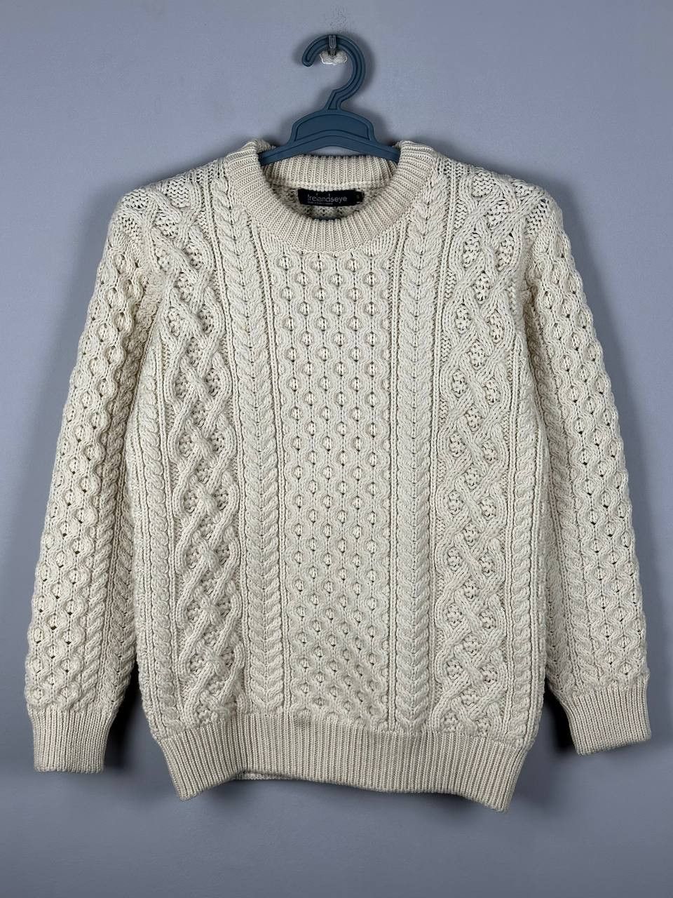 Vintage Irelandseye Sweater Cable Knit Fisherman Made in Ireland Size US S / EU 44-46 / 1 - 1 Thumbnail
