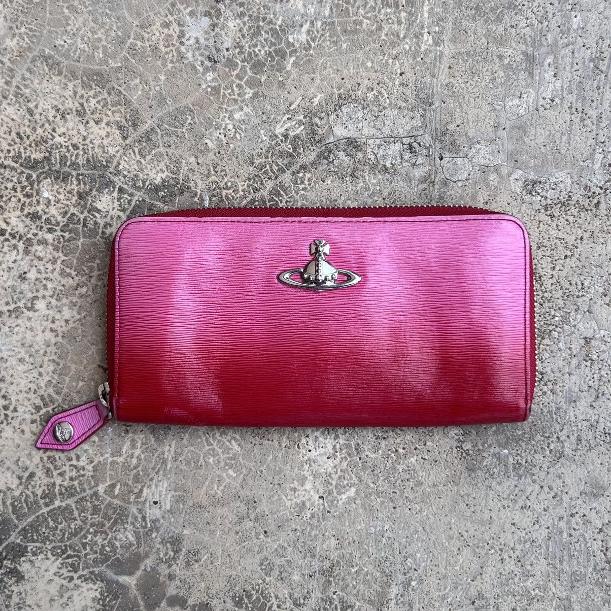 Vivienne Westwood Vivienne Westwood Long Wallet Round Zipper Polly Red Orb Size ONE SIZE - 1 Thumbnail