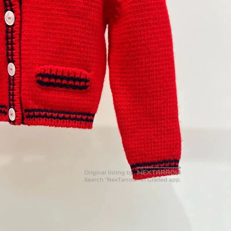 Miu Miu Miu Miu Red Wool Logo Knit Sweater . Size S / US 4 / IT 40 - 4 Thumbnail