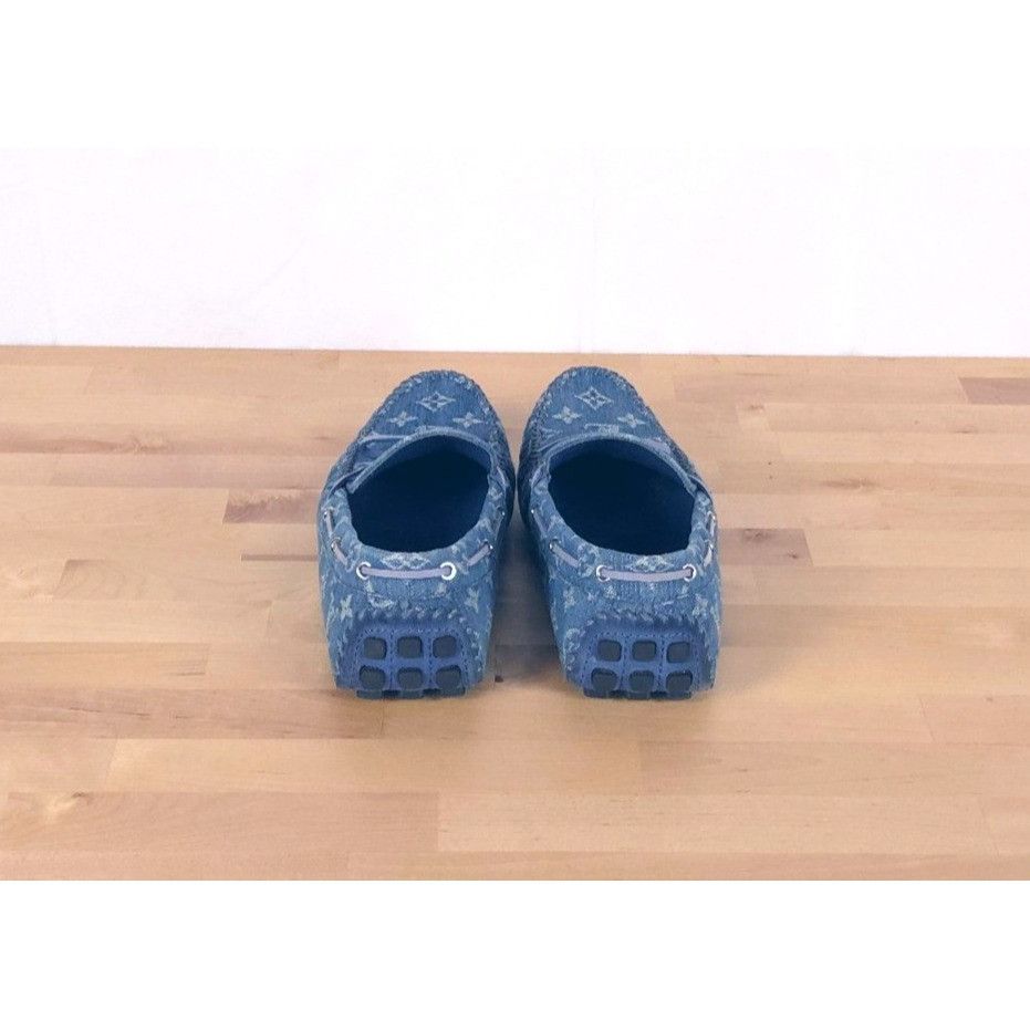 Louis Vuitton Louis Vuitton Blue Denim Monogram Men's Arizona Moccasins US Size US 10.5 / EU 43-44 - 4 Thumbnail